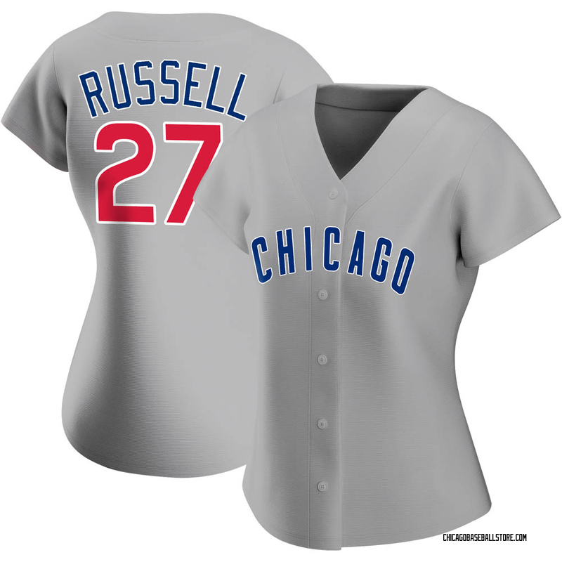 Addison Russell Women's Chicago Cubs Road Jersey - Gray Authentic