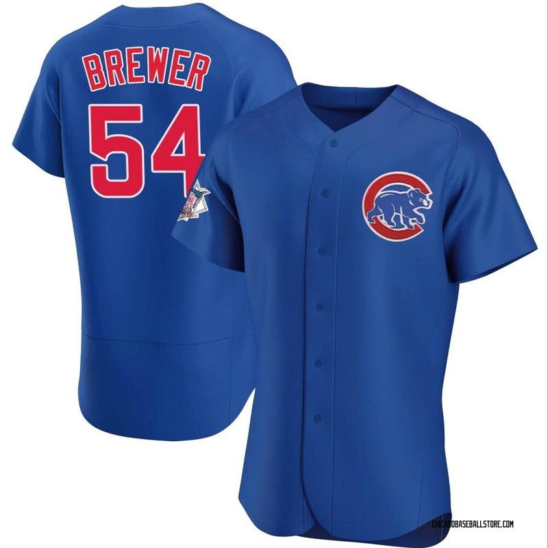 Colten Brewer Men's Chicago Cubs Alternate Jersey - Royal Authentic