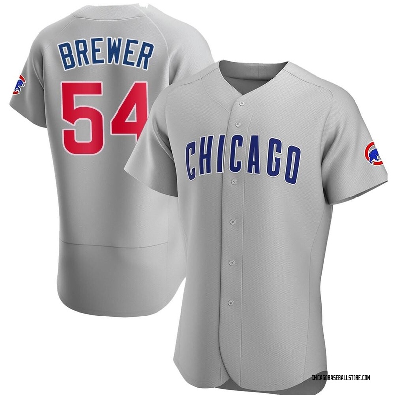 Colten Brewer Men's Chicago Cubs Road Jersey - Gray Authentic