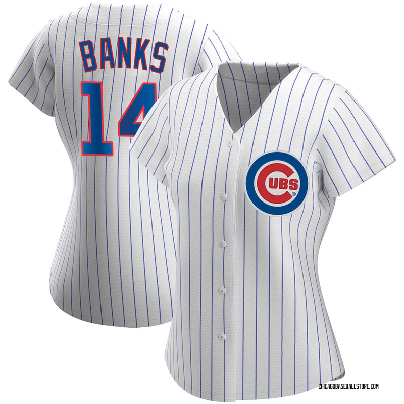 Ernie Banks Women's Chicago Cubs Home Jersey - White Authentic