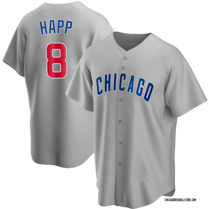 Ian Happ Men's Chicago Cubs Road Jersey - Gray Replica