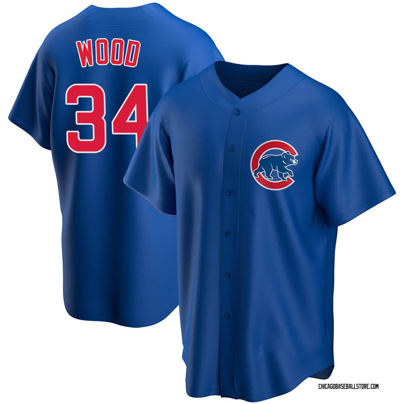 Kerry Wood Men's Chicago Cubs Alternate Jersey - Royal Replica