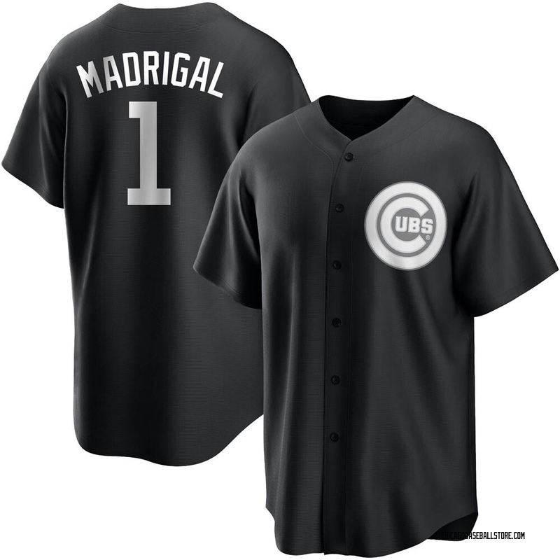 Nick Madrigal Youth Chicago Cubs Jersey - Black/White Replica