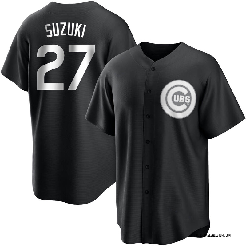 Seiya Suzuki Youth Chicago Cubs Jersey - Black/White Replica