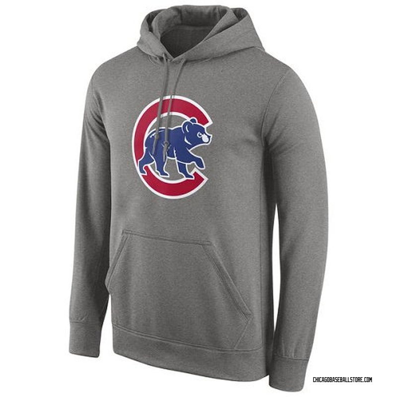 طقم ارواج Men's Chicago Cubs Logo Performance Pullover Hoodie - - Gray طقم ارواج